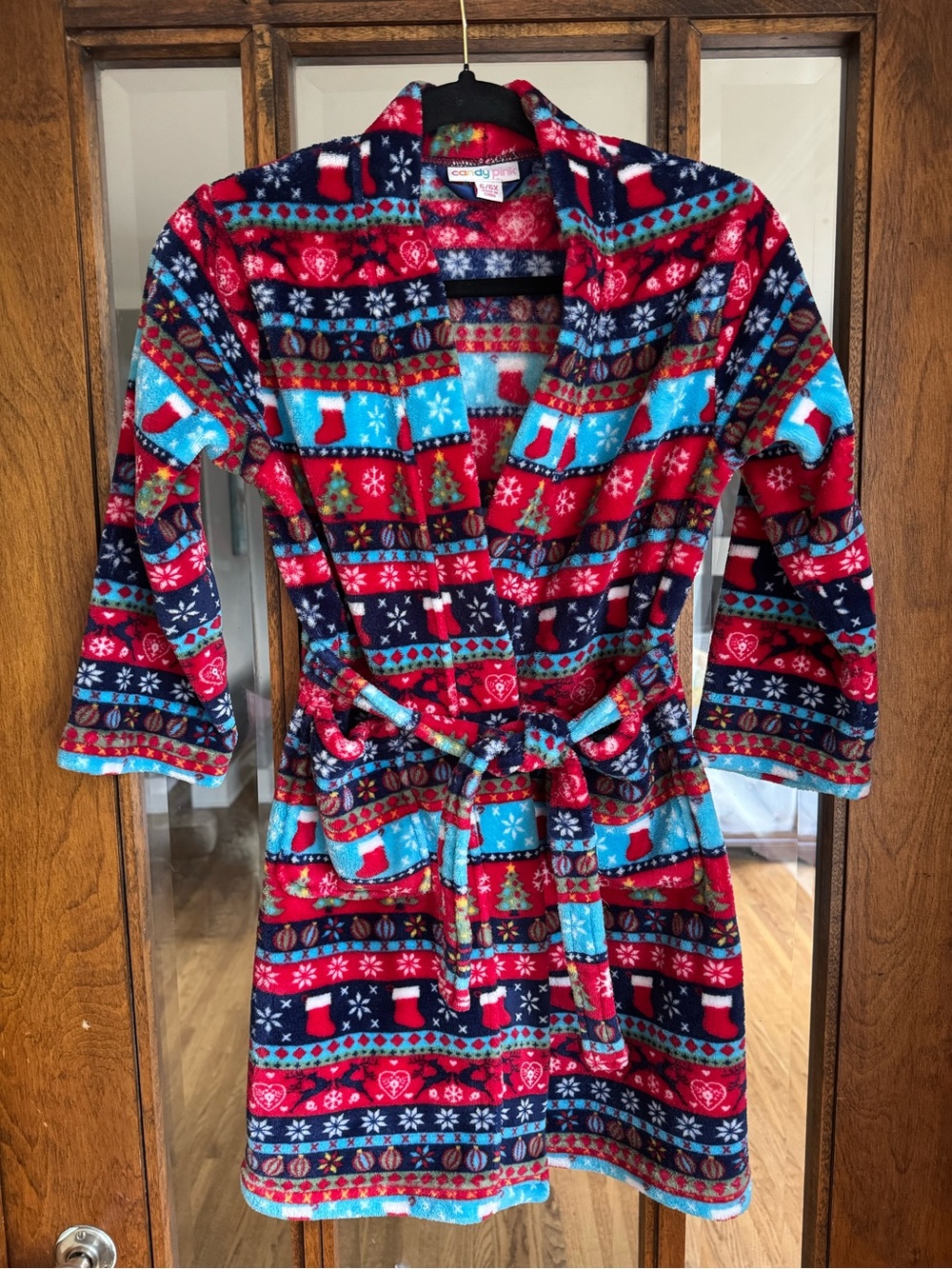 Kids Holiday Fair Isle Fleece Robe